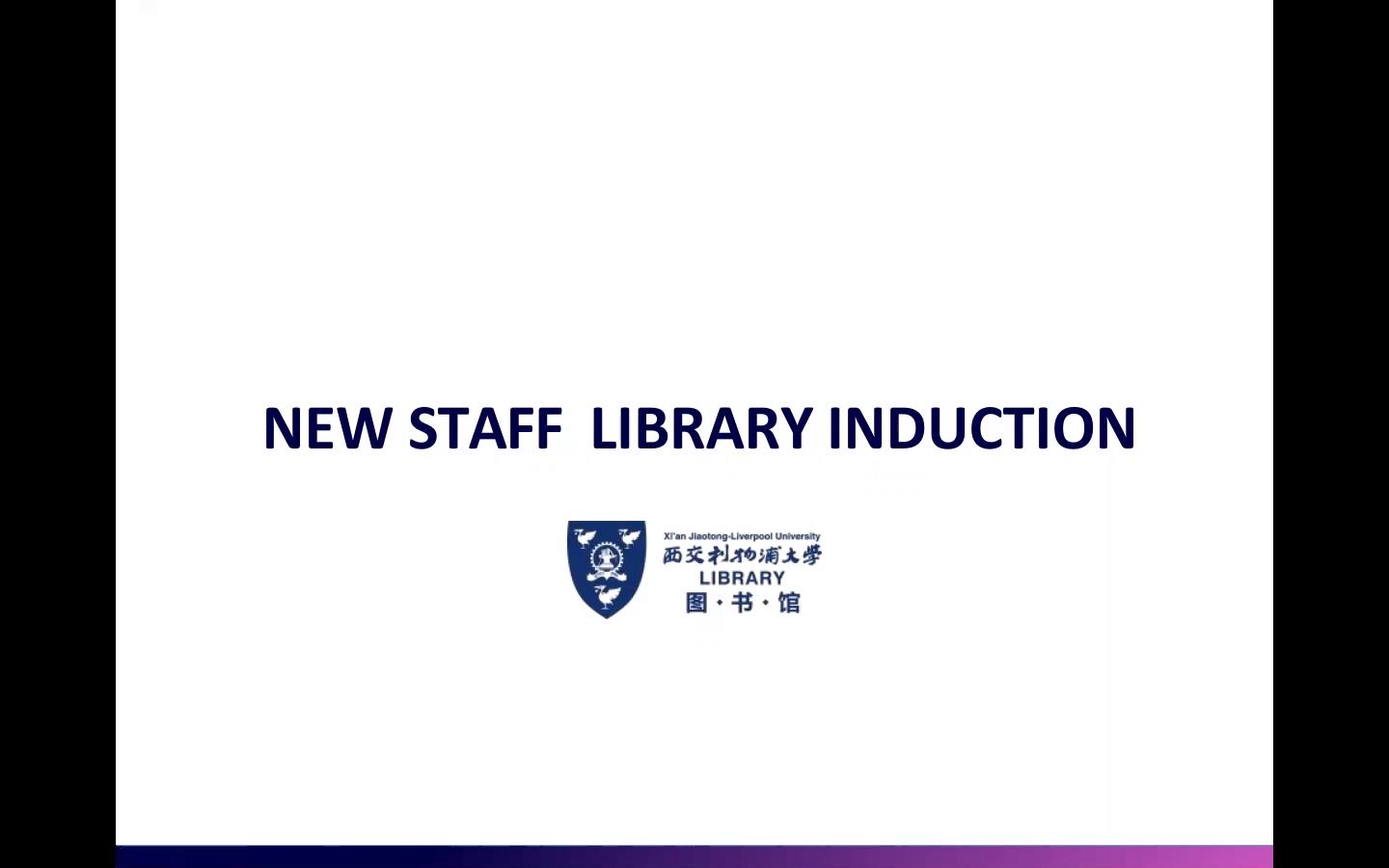 New Staff Library Induction
